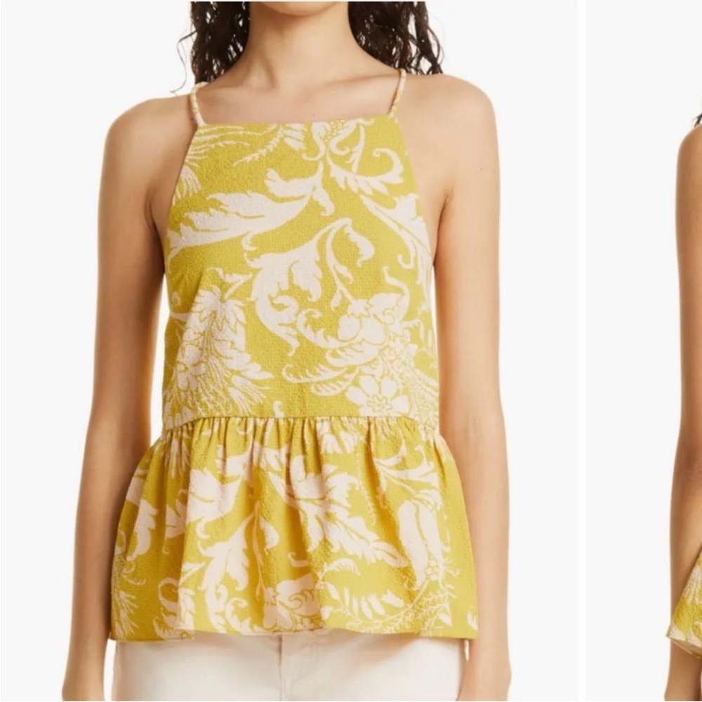Ted Baker London Mustard Floral Blouse